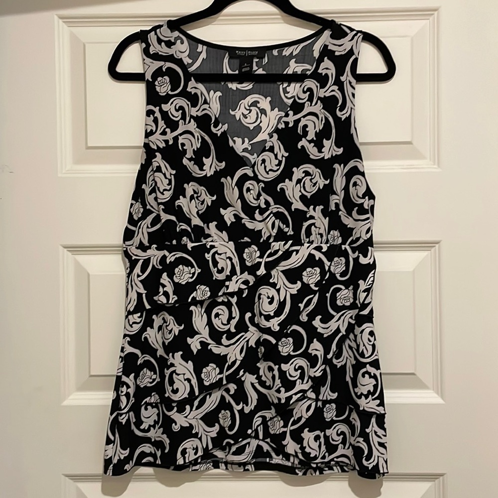 White House Black Market- sleeveless blouse size Large